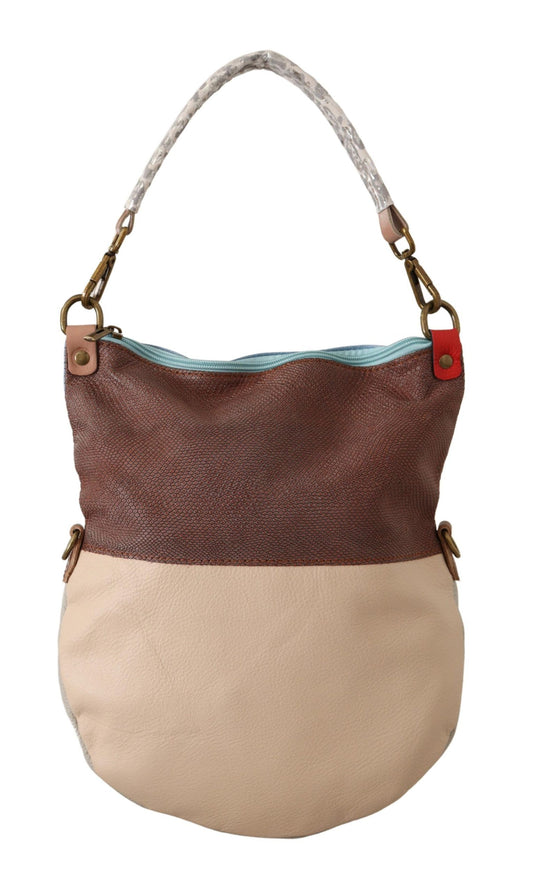 EBARRITO Chic Multicolor Leather Tote with Gold Accents - KALAJ