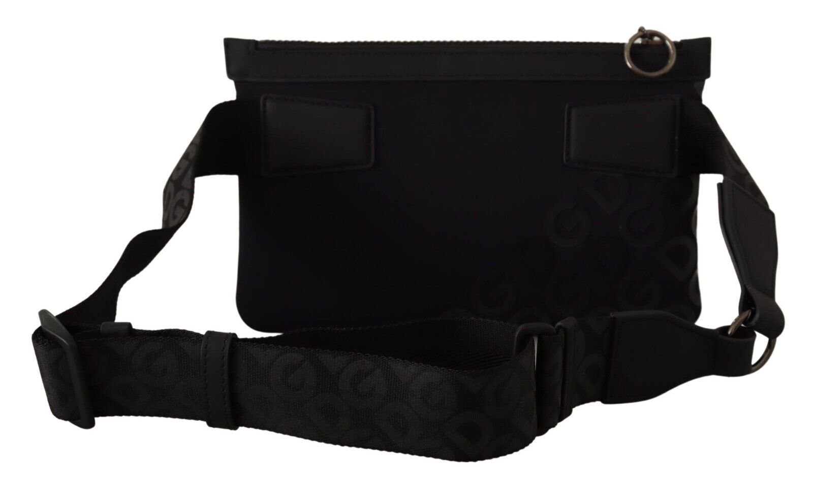 Dolce & Gabbana Sleek Black Monogram Neoprene Fanny Pack - KALAJ