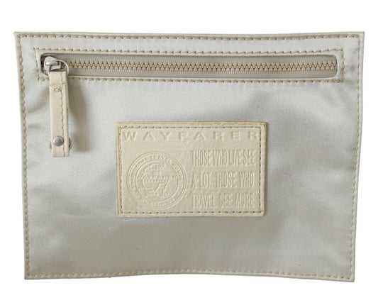 WAYFARER Elegant White Fabric Coin Wallet - KALAJ