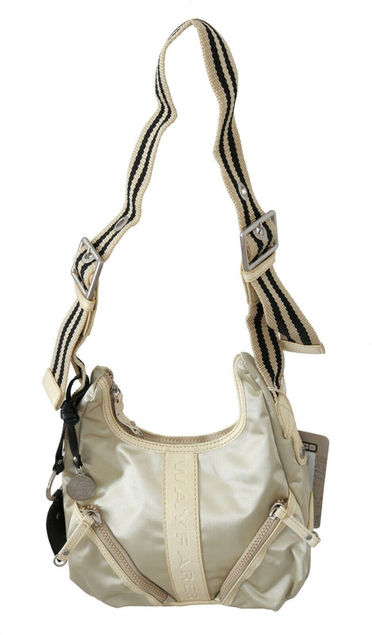 WAYFARER Chic White Fabric Shoulder Bag - Perfect for Any Occasion - KALAJ