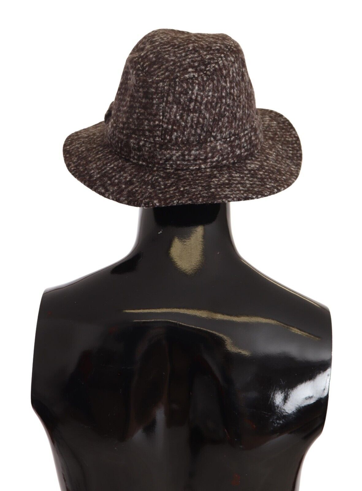 Dolce & Gabbana Elegant Gray Tweed Wide Brim Hat - KALAJ