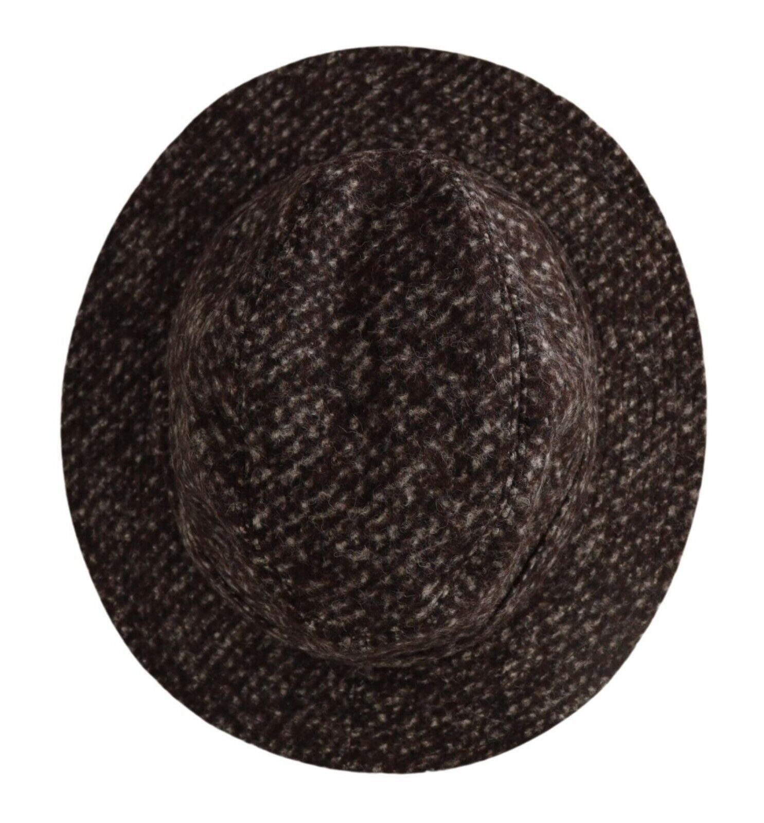 Dolce & Gabbana Elegant Gray Tweed Wide Brim Hat - KALAJ