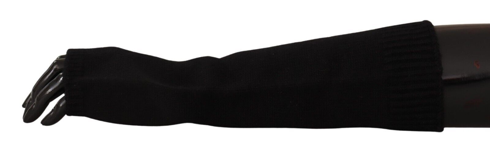 Dolce & Gabbana Elegant Black Cashmere Fingerless Gloves - KALAJ