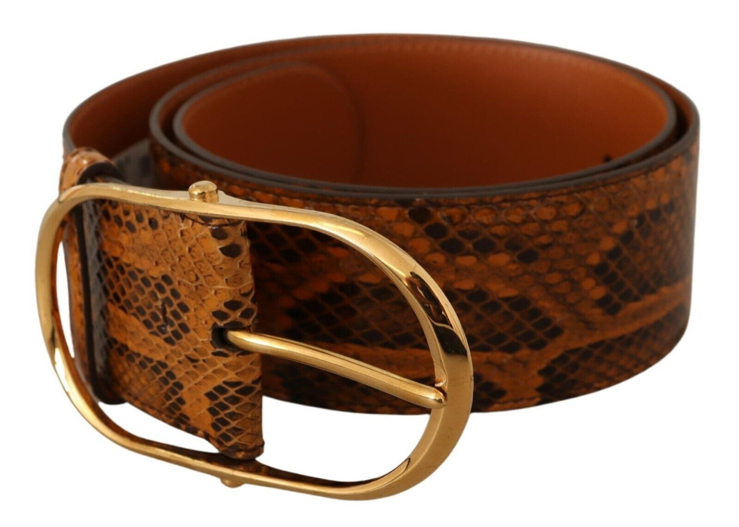 Dolce & Gabbana Elegant Python Skin Leather Belt - KALAJ