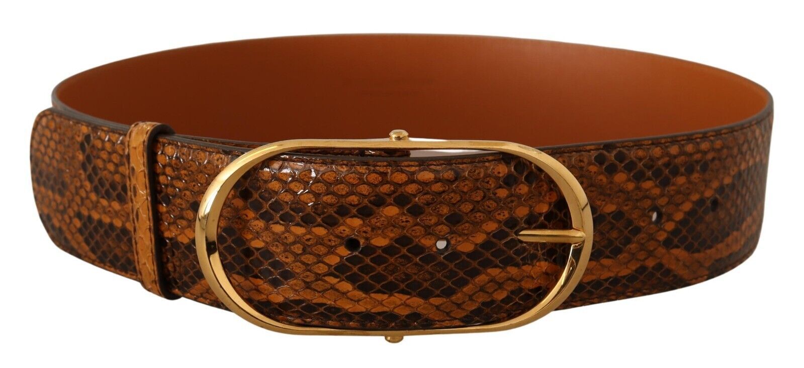 Dolce & Gabbana Elegant Python Skin Leather Belt - KALAJ