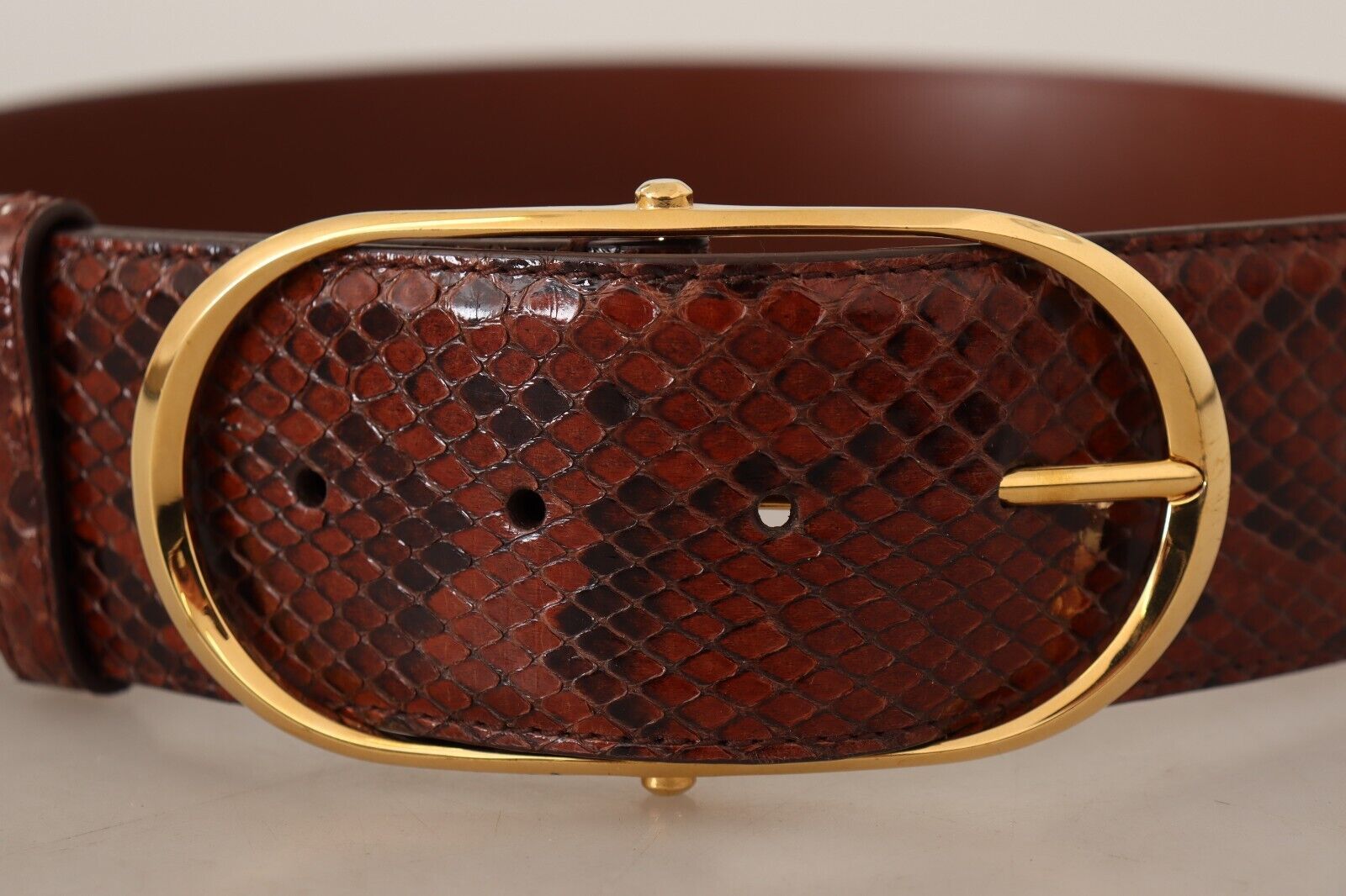 Dolce & Gabbana Elegant Python Snake Skin Leather Belt - KALAJ