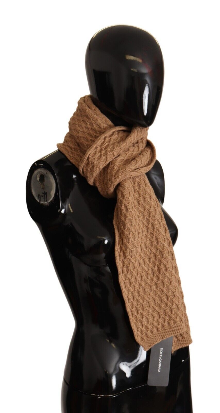 Dolce & Gabbana Elegant Dark Brown Knitted Scarf - KALAJ