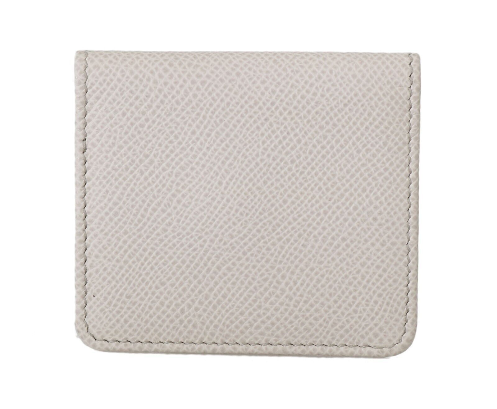 Dolce & Gabbana Chic White Leather Condom Case Wallet - KALAJ