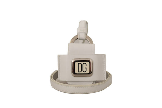 Dolce & Gabbana Elegant Leather Airpods Case in Pristine White - KALAJ