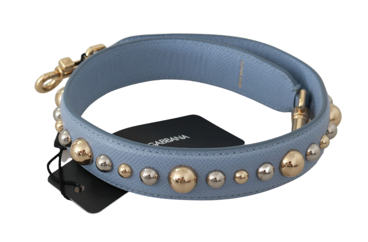 Dolce & Gabbana Elegant Blue Leather Shoulder Strap - KALAJ