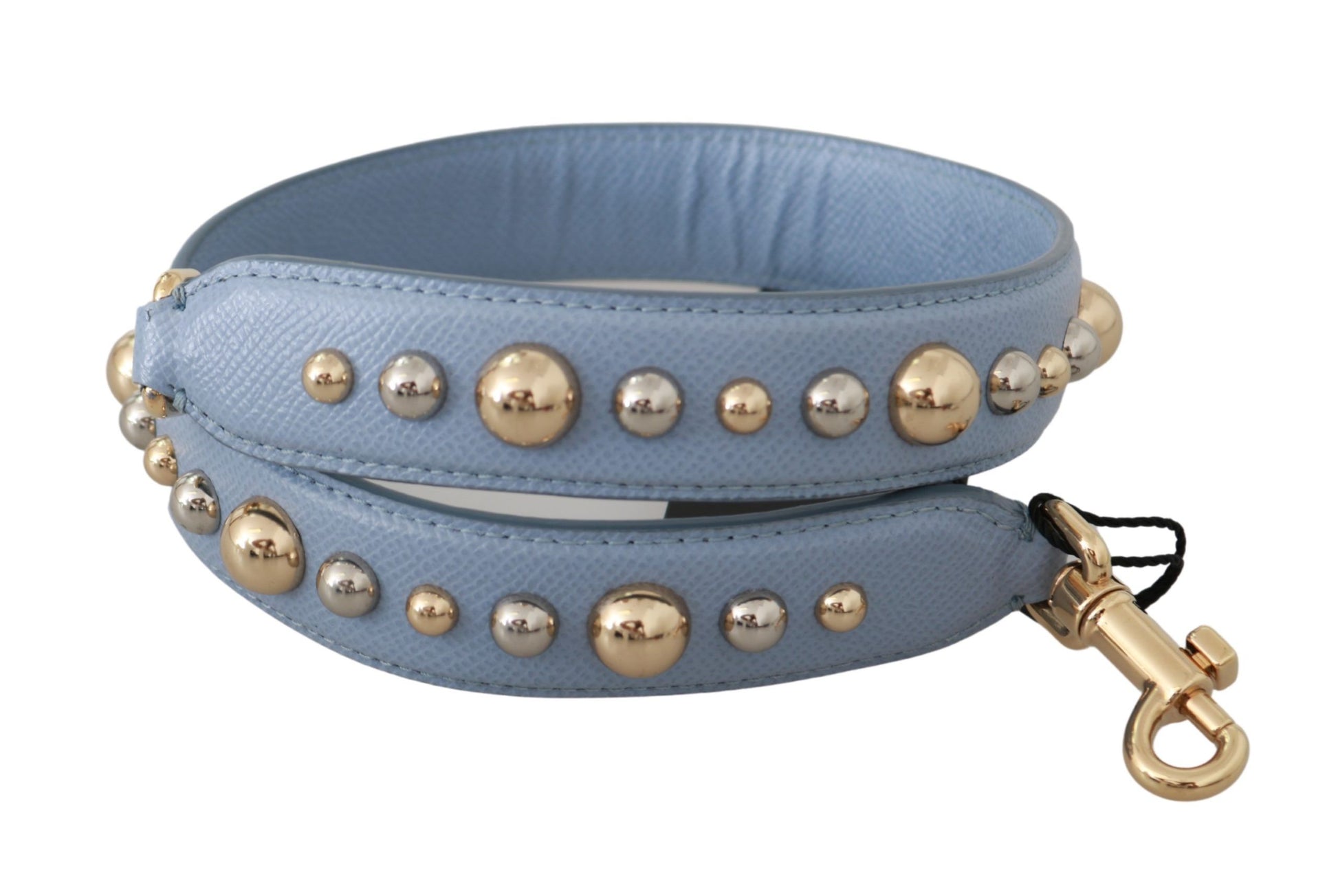 Dolce & Gabbana Elegant Blue Leather Shoulder Strap - KALAJ