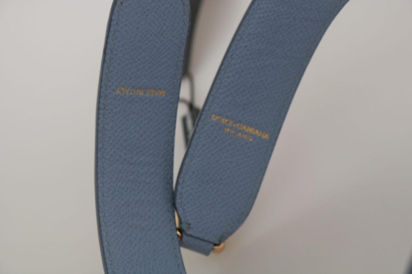 Dolce & Gabbana Elegant Blue Leather Shoulder Strap - KALAJ