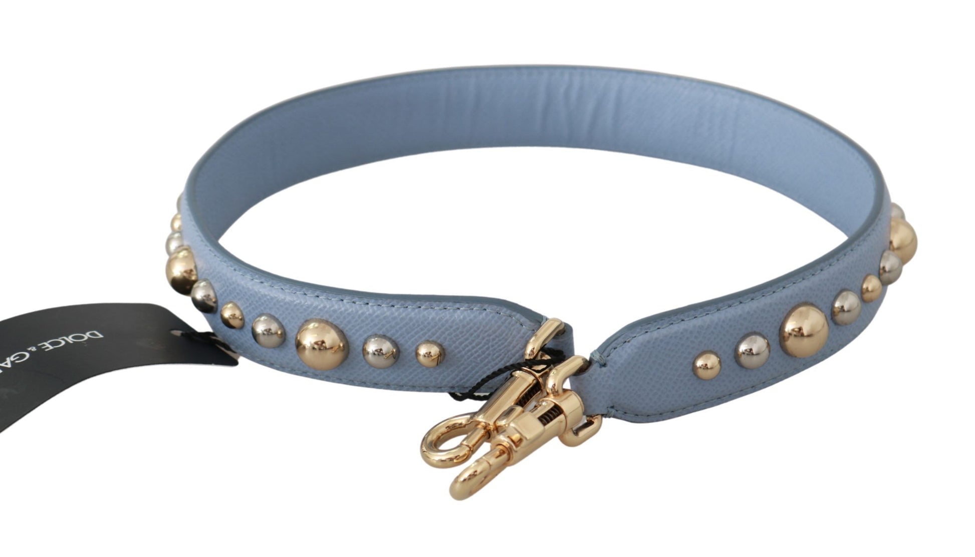 Dolce & Gabbana Elegant Blue Leather Shoulder Strap - KALAJ