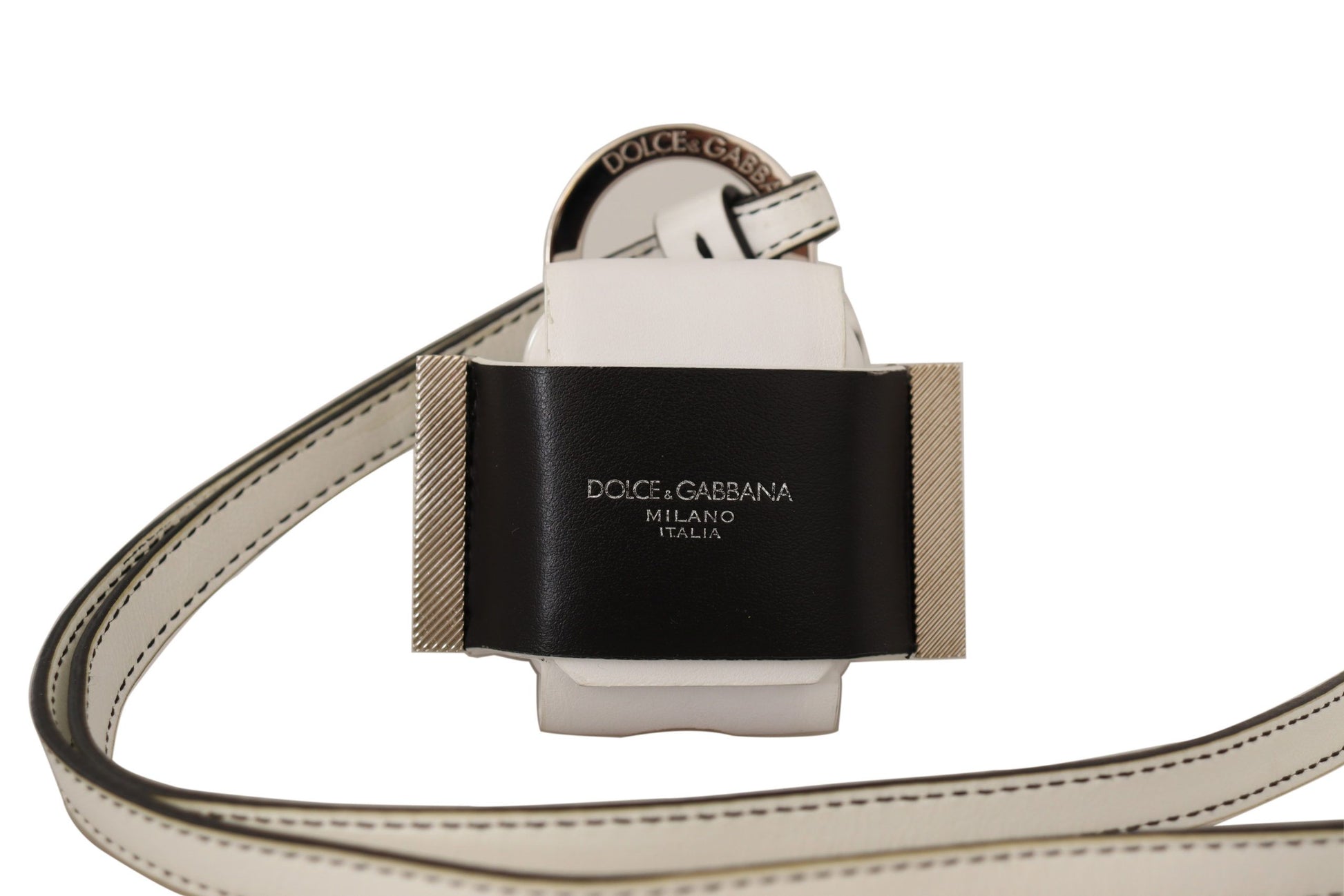 Dolce & Gabbana Chic Leather Airpods Case in Monochrome - KALAJ