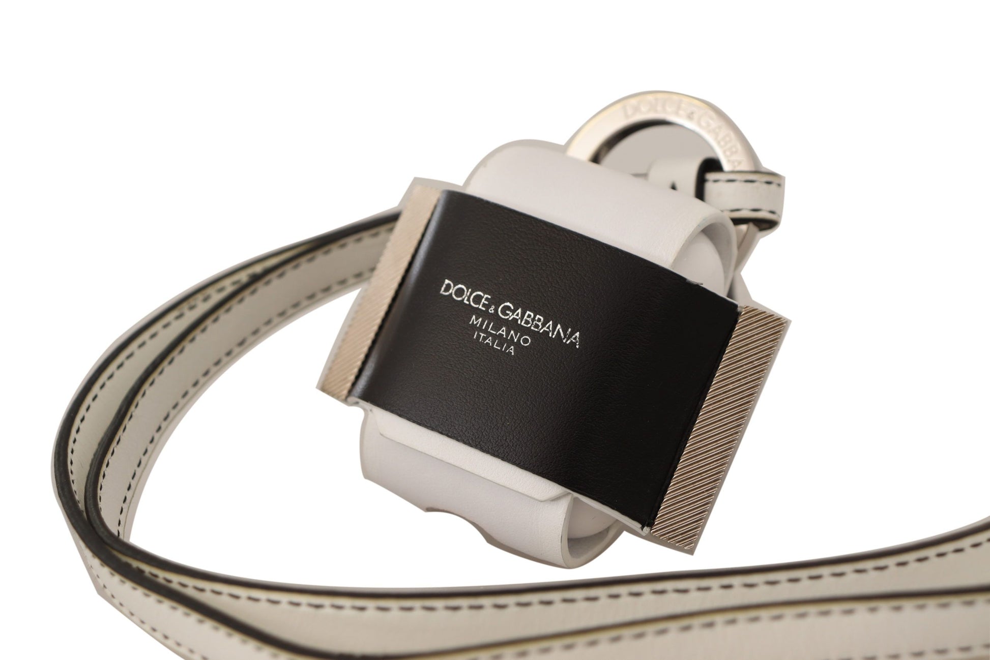 Dolce & Gabbana Chic Leather Airpods Case in Monochrome - KALAJ