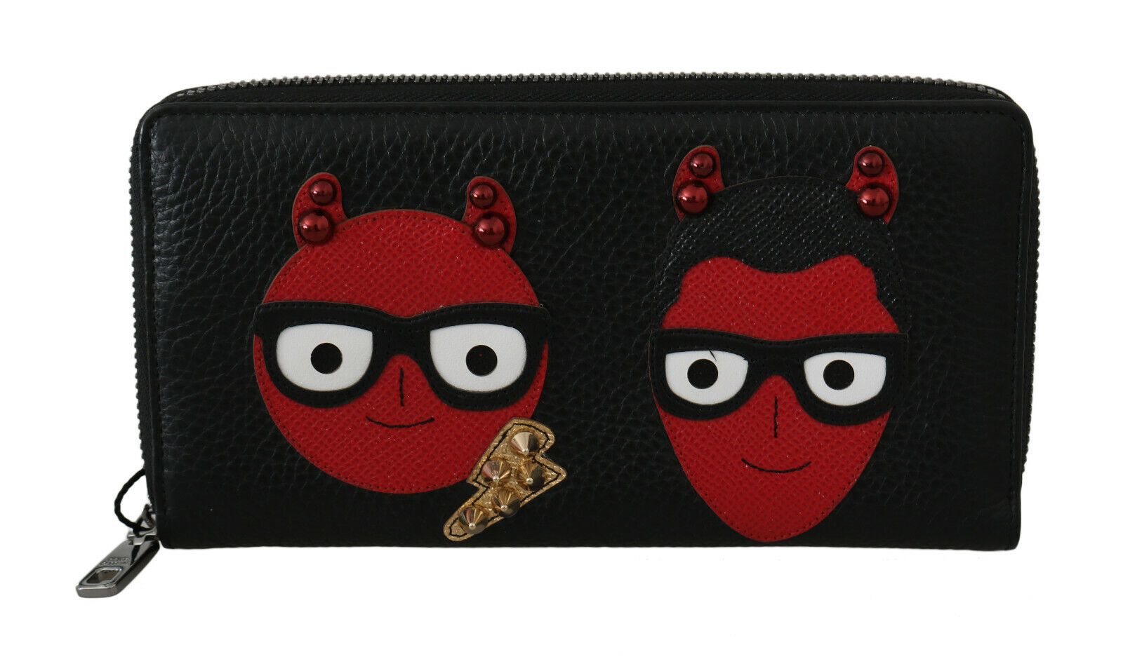 Dolce & Gabbana Chic Black and Red Leather Continental Wallet - KALAJ