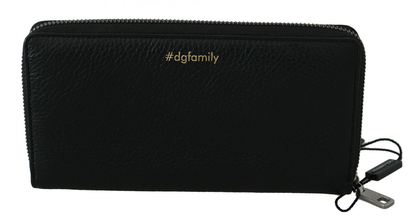 Dolce & Gabbana Chic Black and Red Leather Continental Wallet - KALAJ