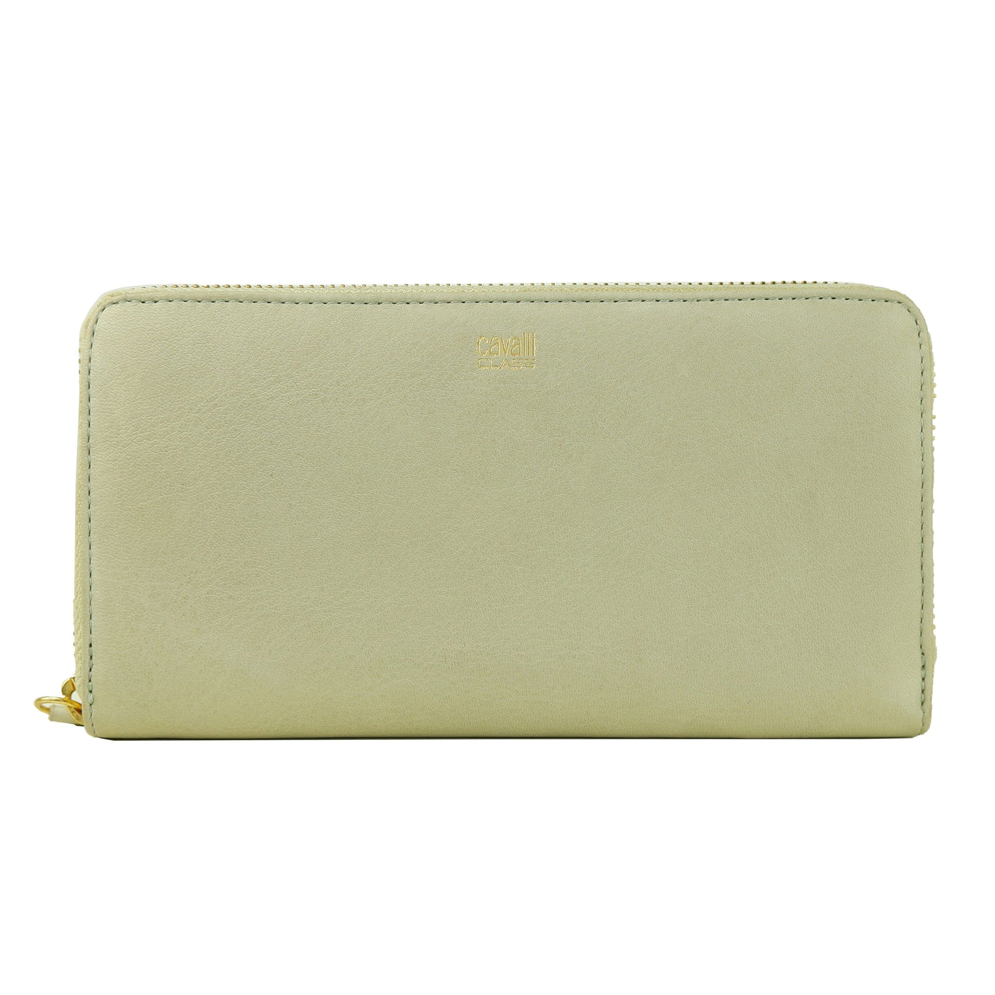 Cavalli Class Gray Calfskin Women Wallet - KALAJ