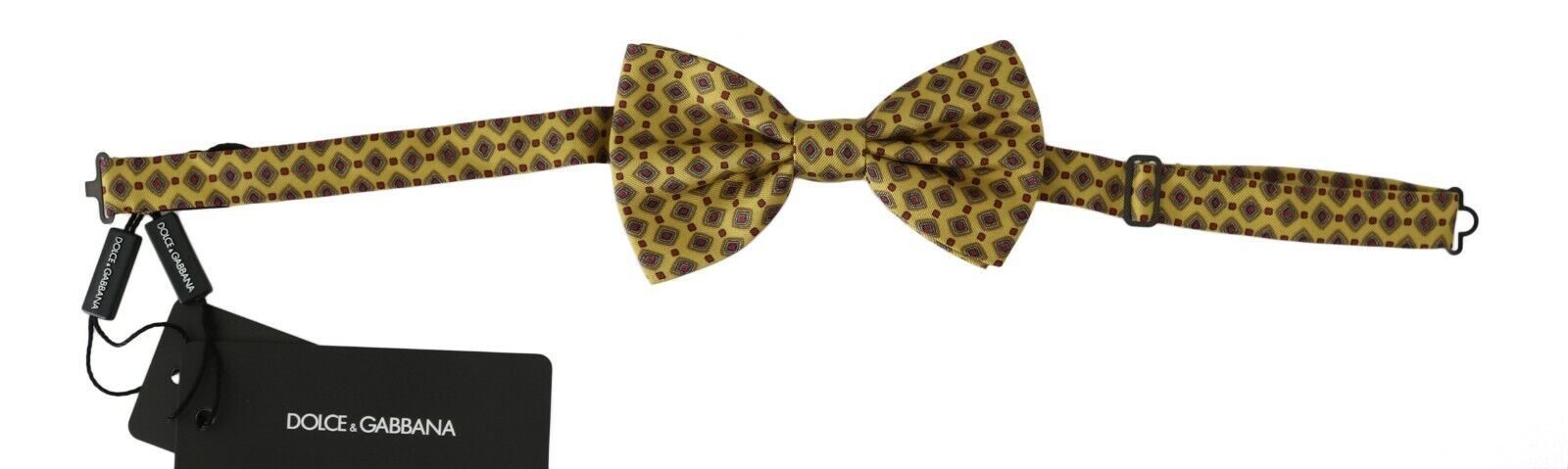 Dolce & Gabbana Elegant Yellow Silk Bow Tie - KALAJ