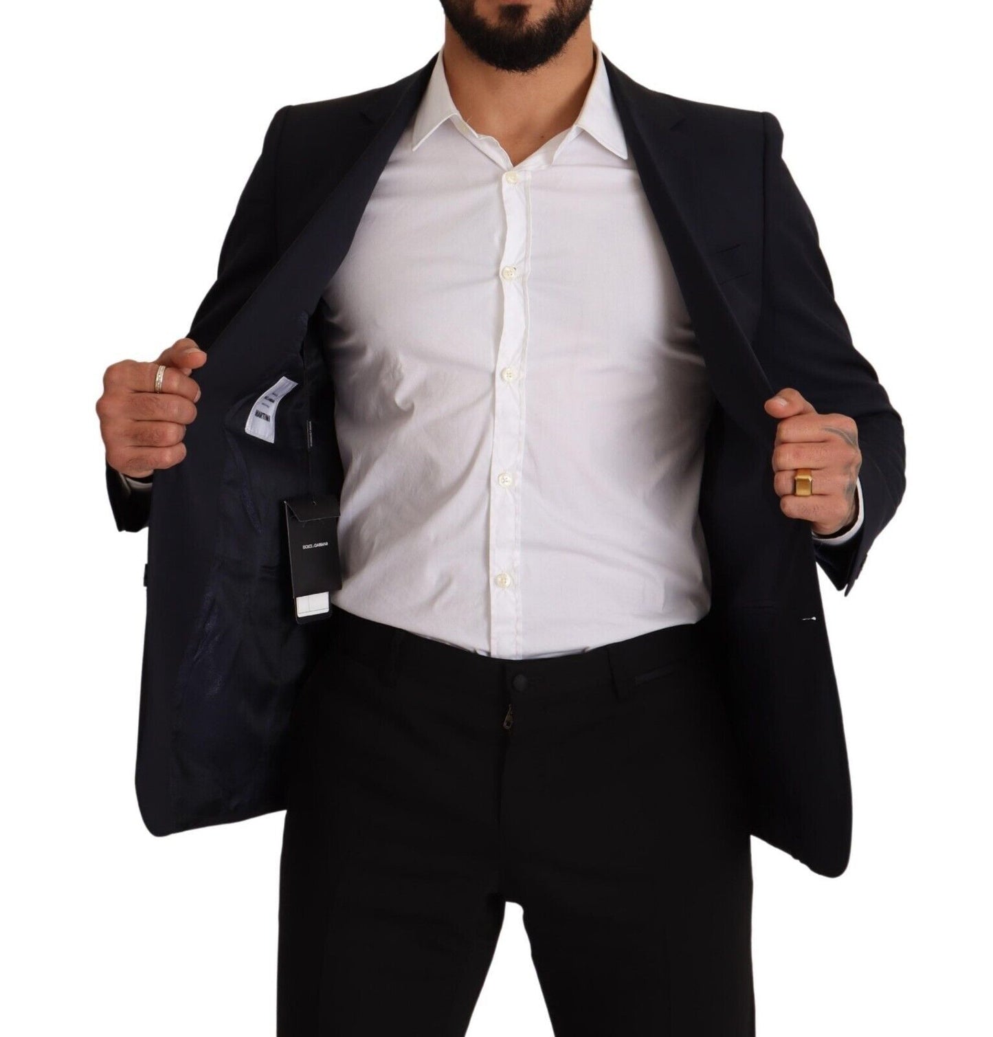 Dolce & Gabbana Sleek Navy Martini Slim Fit Wool Blazer