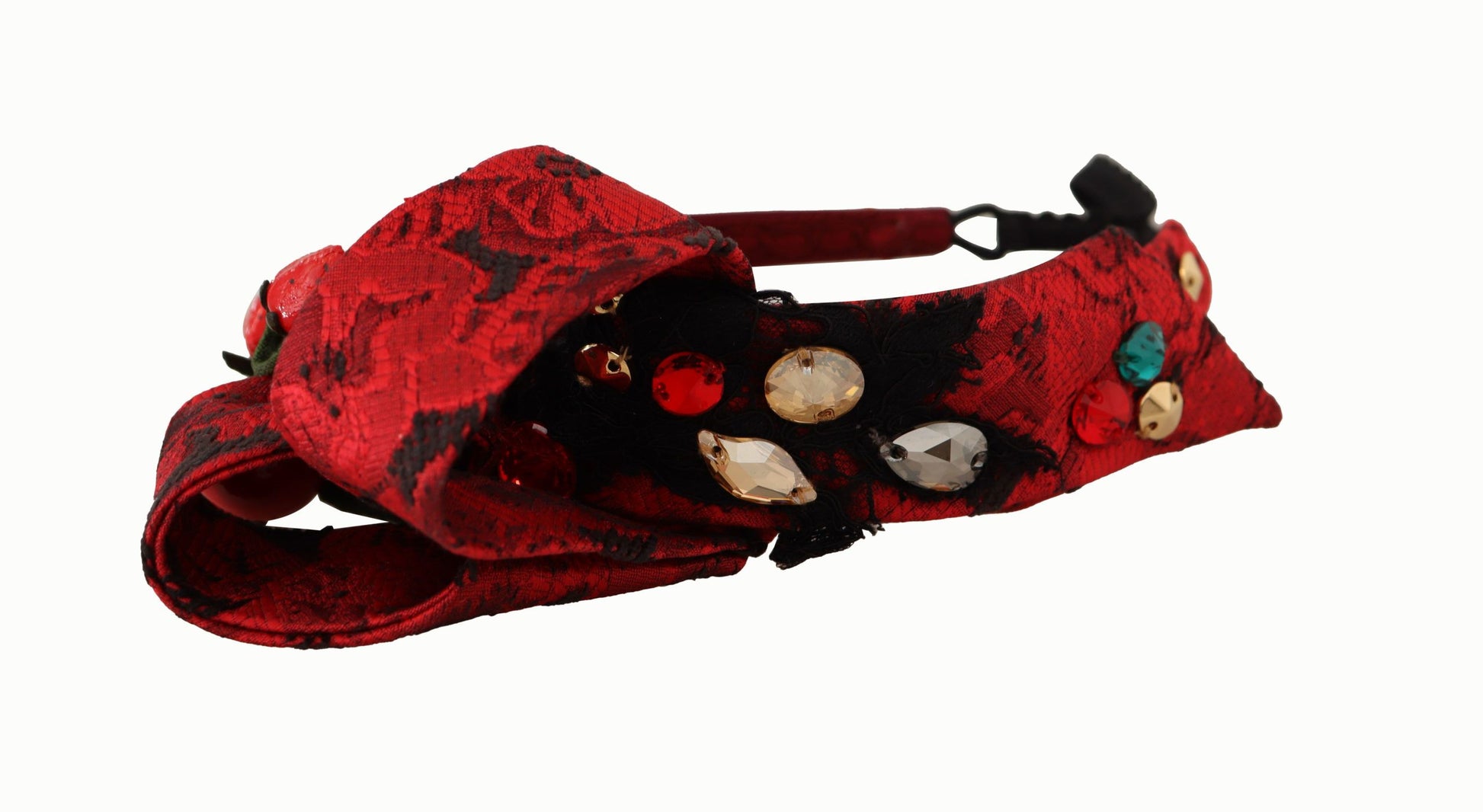 Dolce & Gabbana Cherry Sicily Embellished Red Diadem - KALAJ