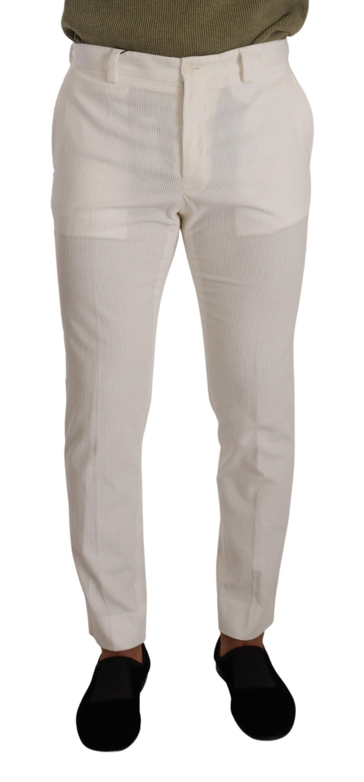 Dolce & Gabbana Elegant Slim Fit Cotton Trousers