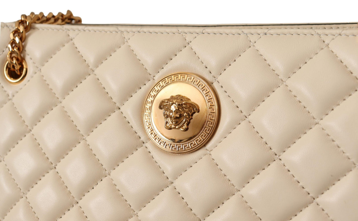 Versace Elegant Quilted Nappa Leather Tote - KALAJ