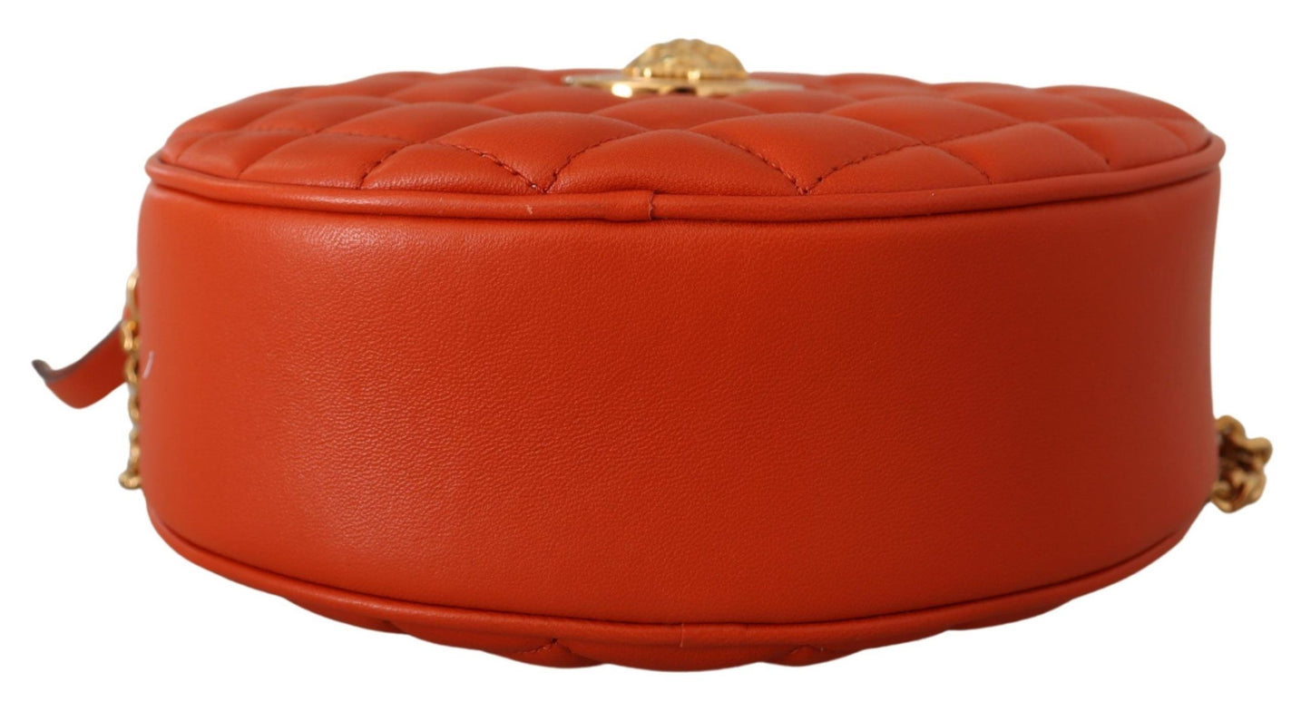 Versace Elegant Round Nappa Leather Crossbody Bag - KALAJ