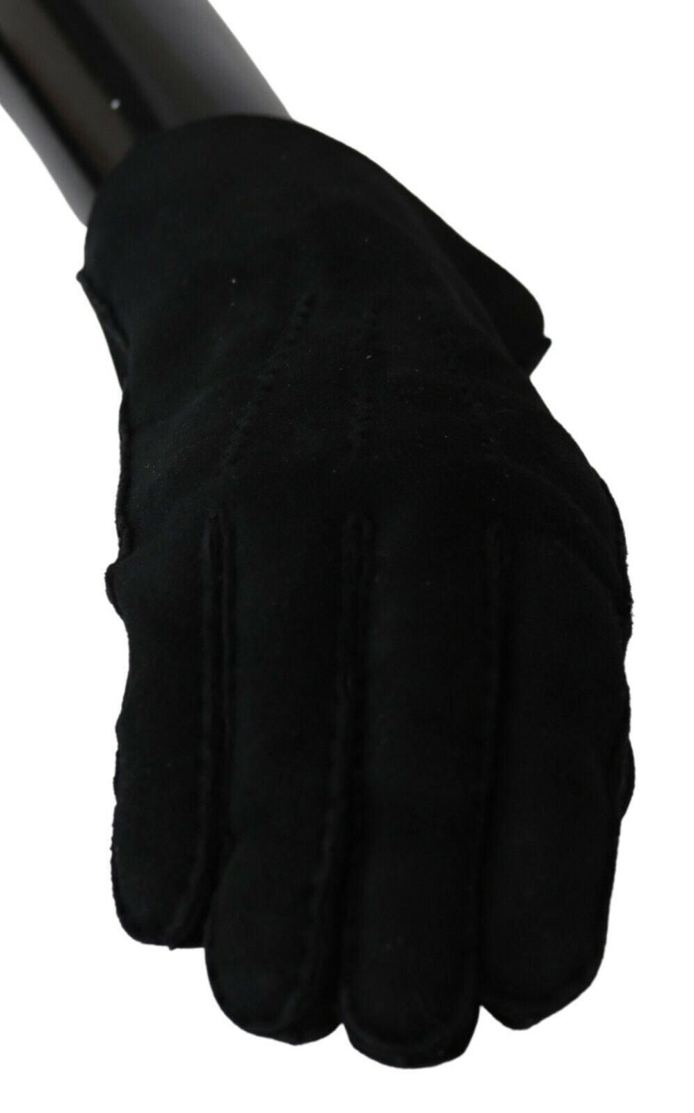 Dolce & Gabbana Elegant Black Leather Biker Gloves - KALAJ