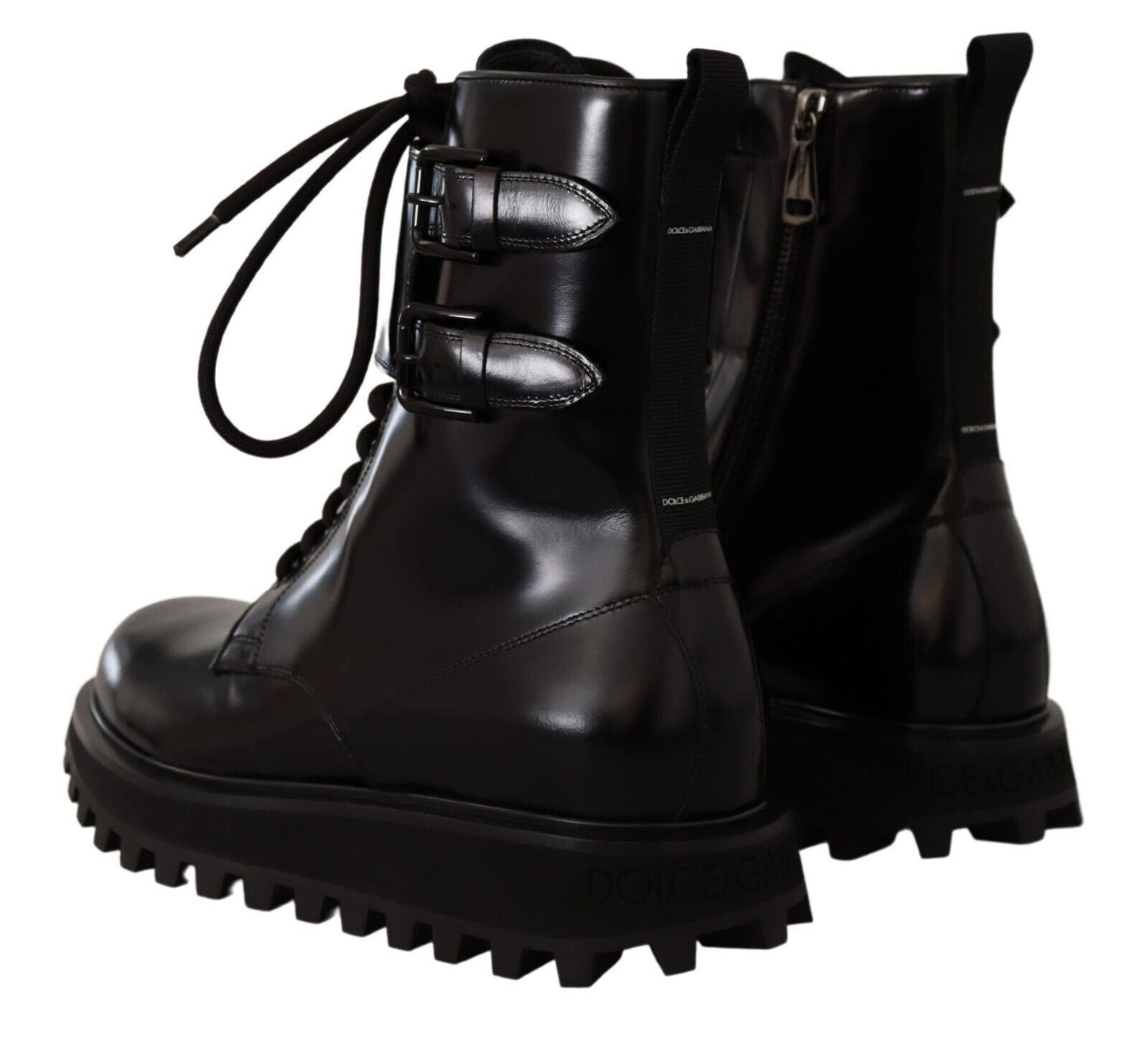 Dolce & Gabbana Elegant Black Leather Ankle Boots