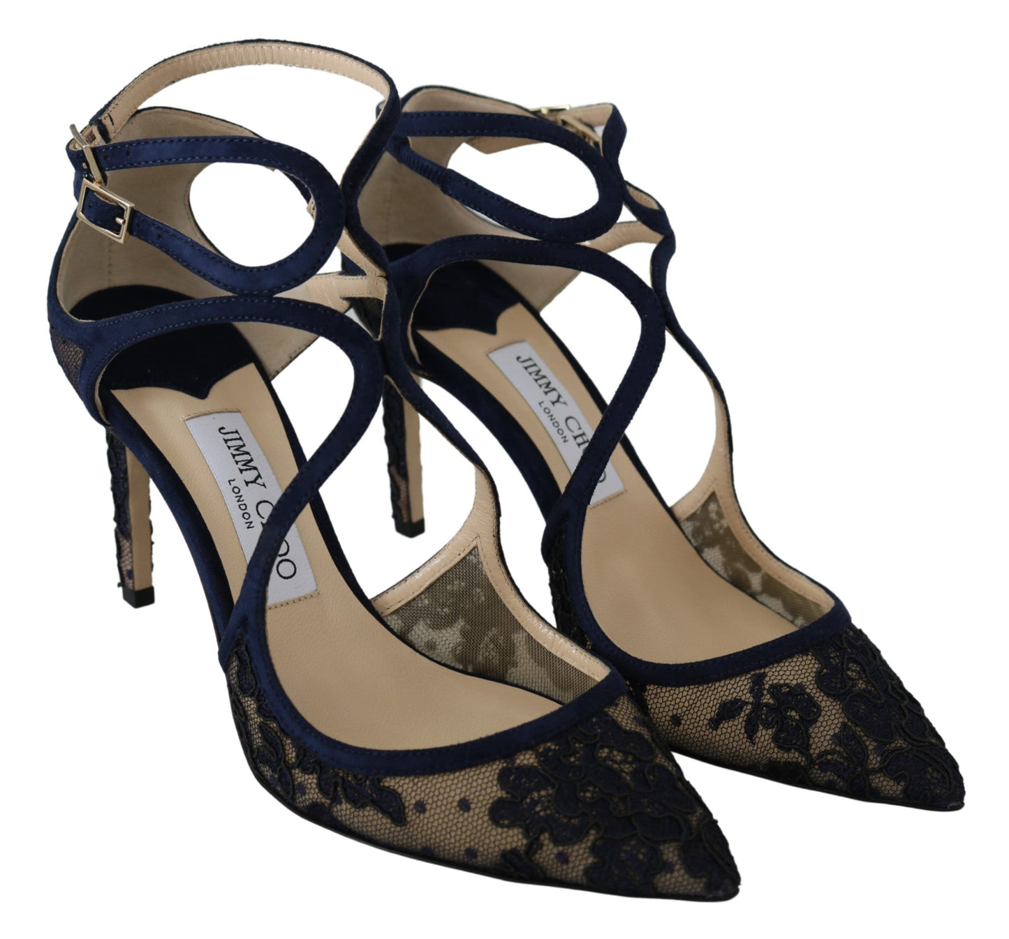 Jimmy Choo Navy Lancer Leather Pumps Elegance Unleashed