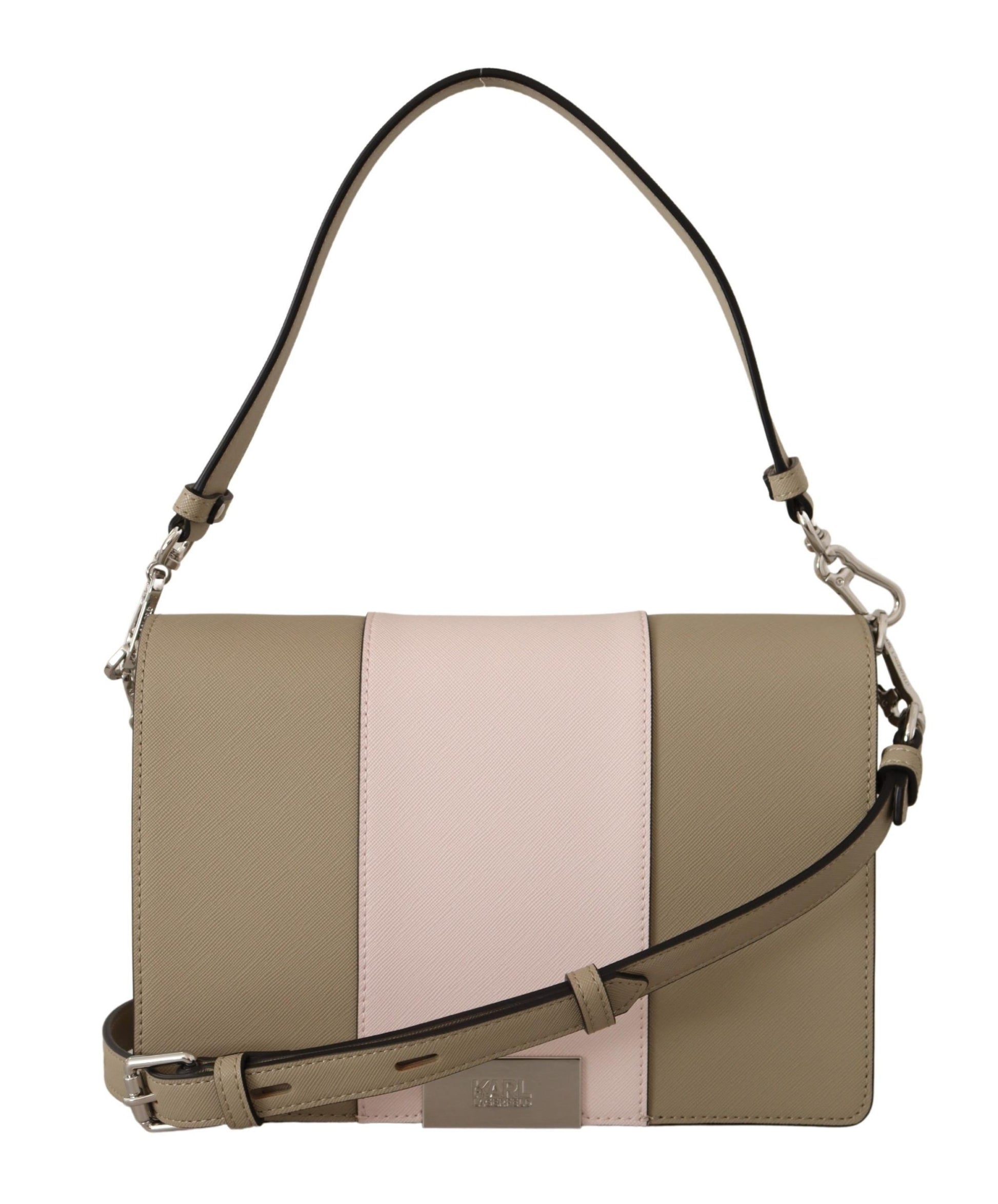 Karl Lagerfeld Chic Sage Shoulder Bag with Dual Straps - KALAJ