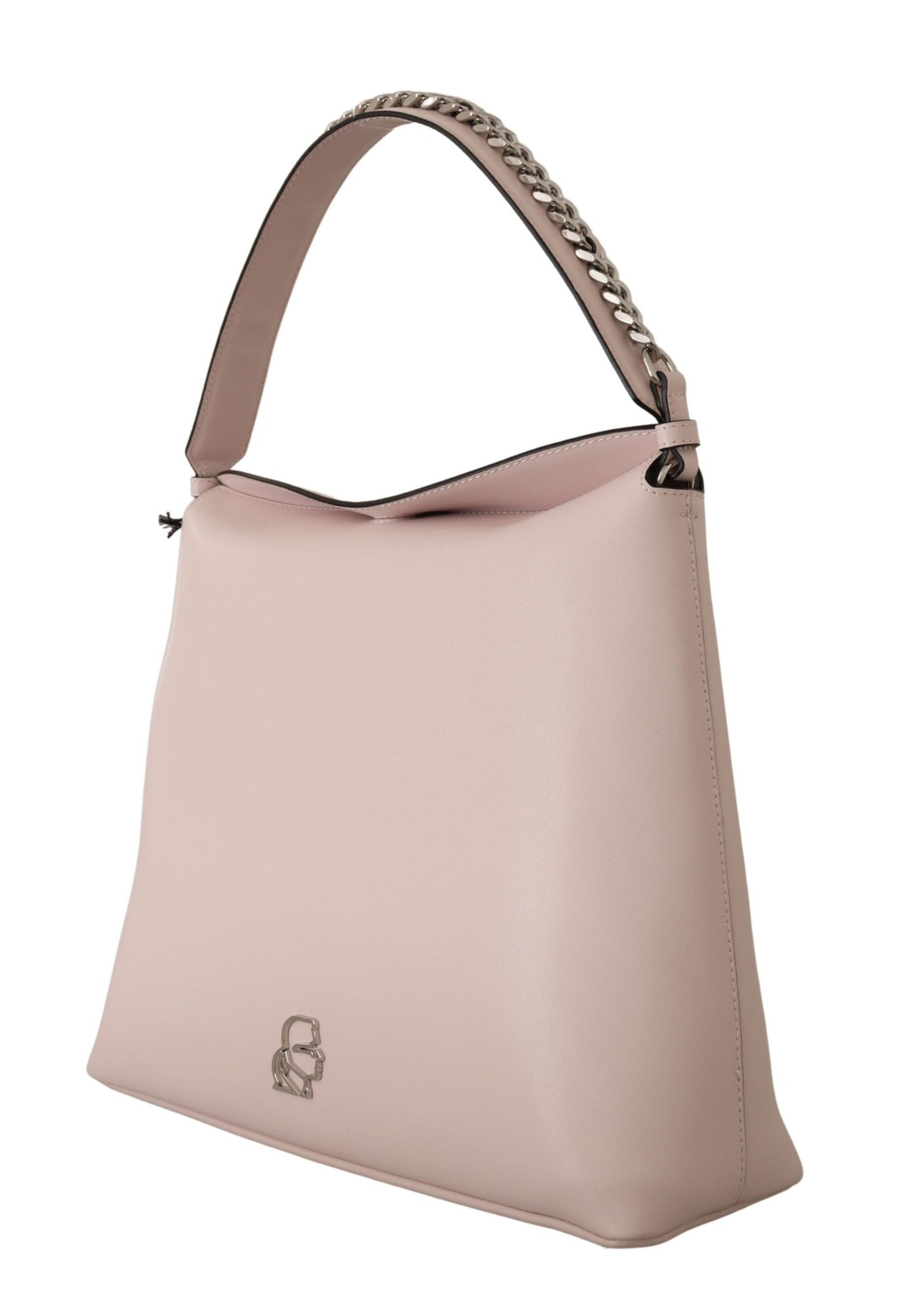 Karl Lagerfeld Elegant Mauve Chalk Leather Shoulder Bag - KALAJ