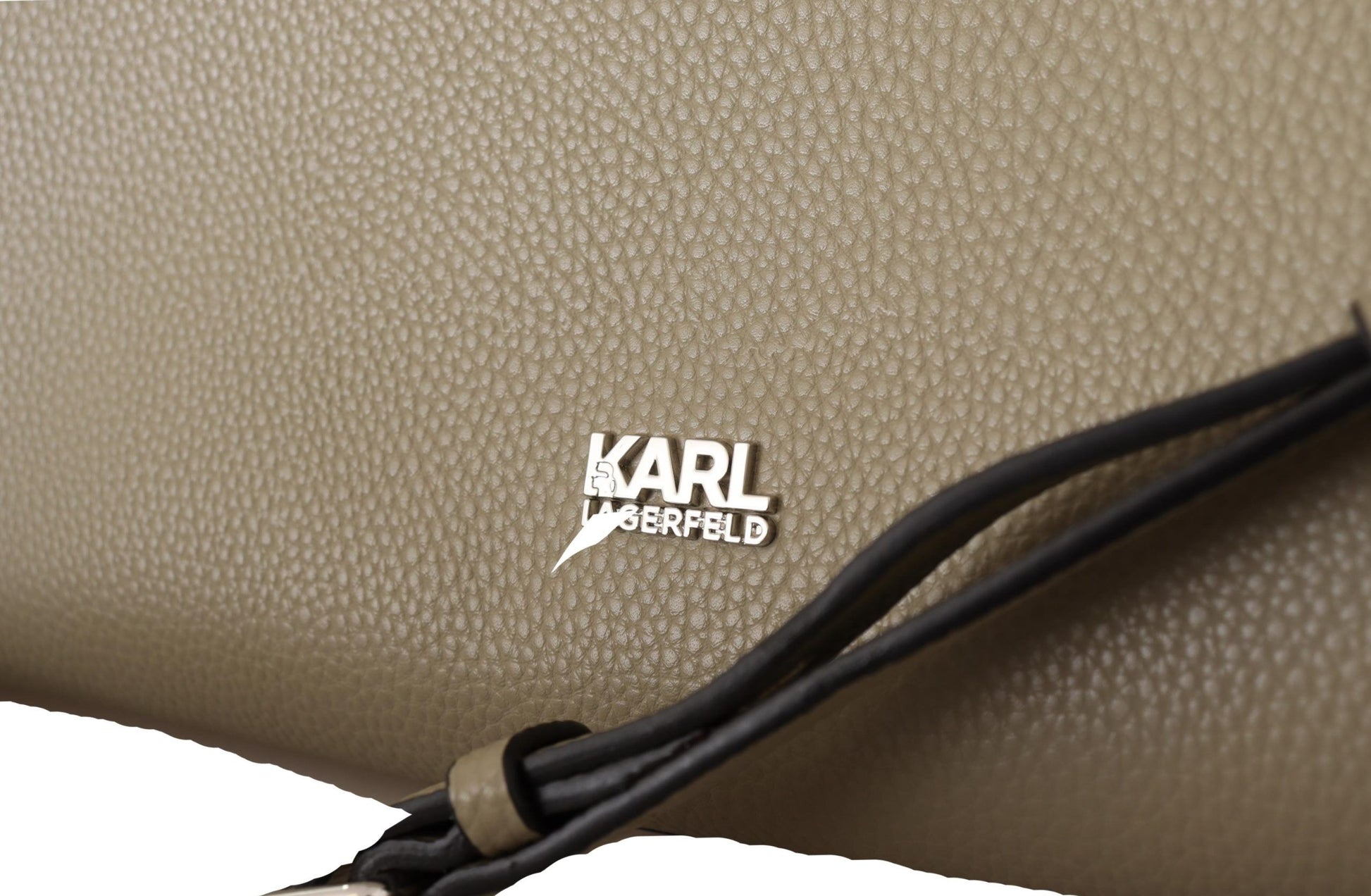 Karl Lagerfeld Enchanting Sage Green Leather Tote - KALAJ