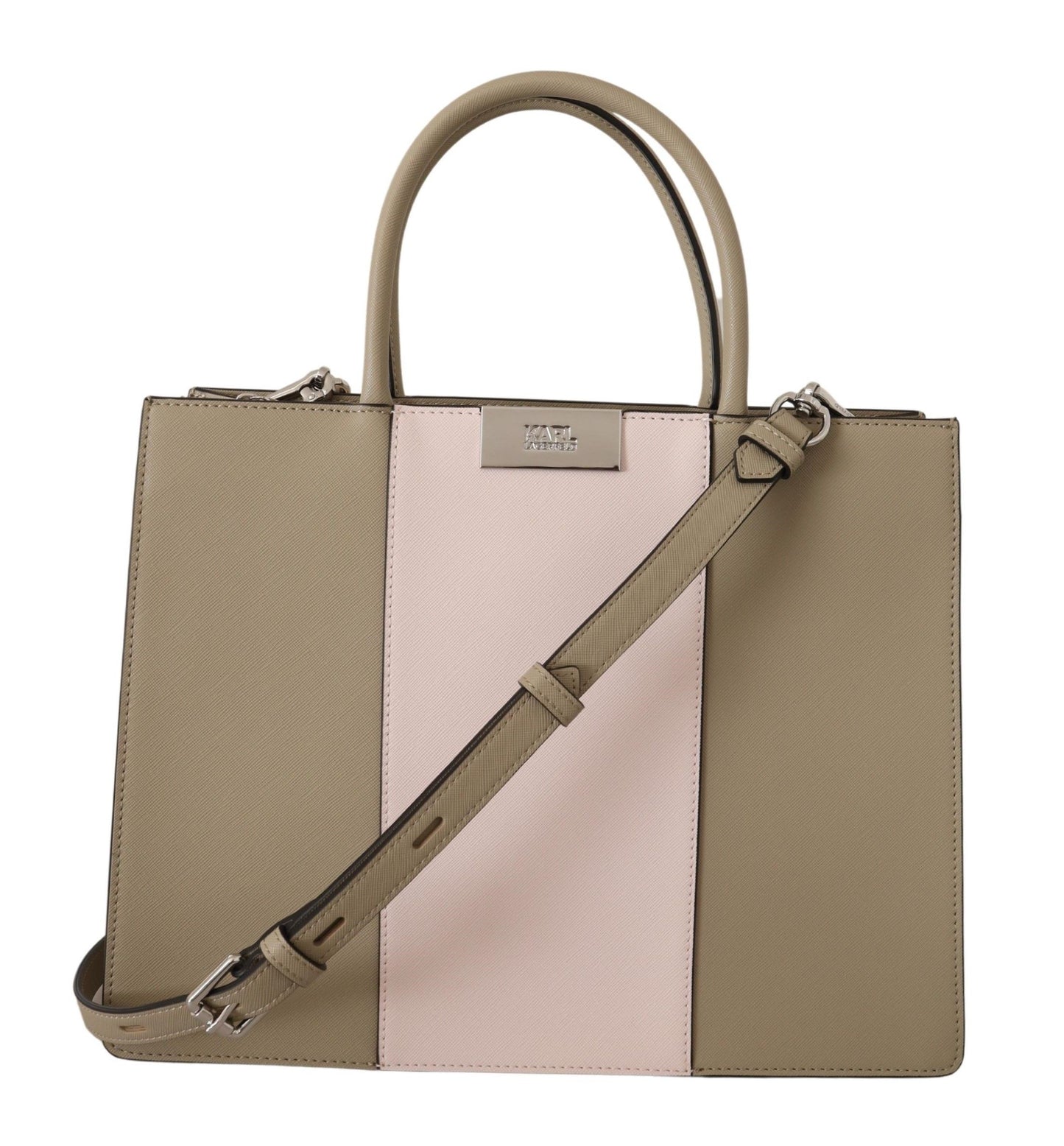 Karl Lagerfeld Elegant Sage Green Tote Shoulder Bag - KALAJ