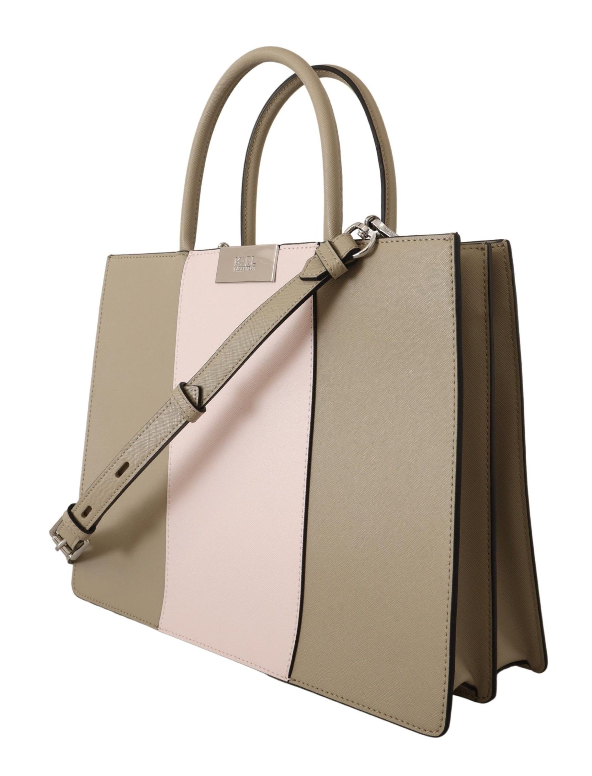 Karl Lagerfeld Elegant Sage Green Tote Shoulder Bag - KALAJ