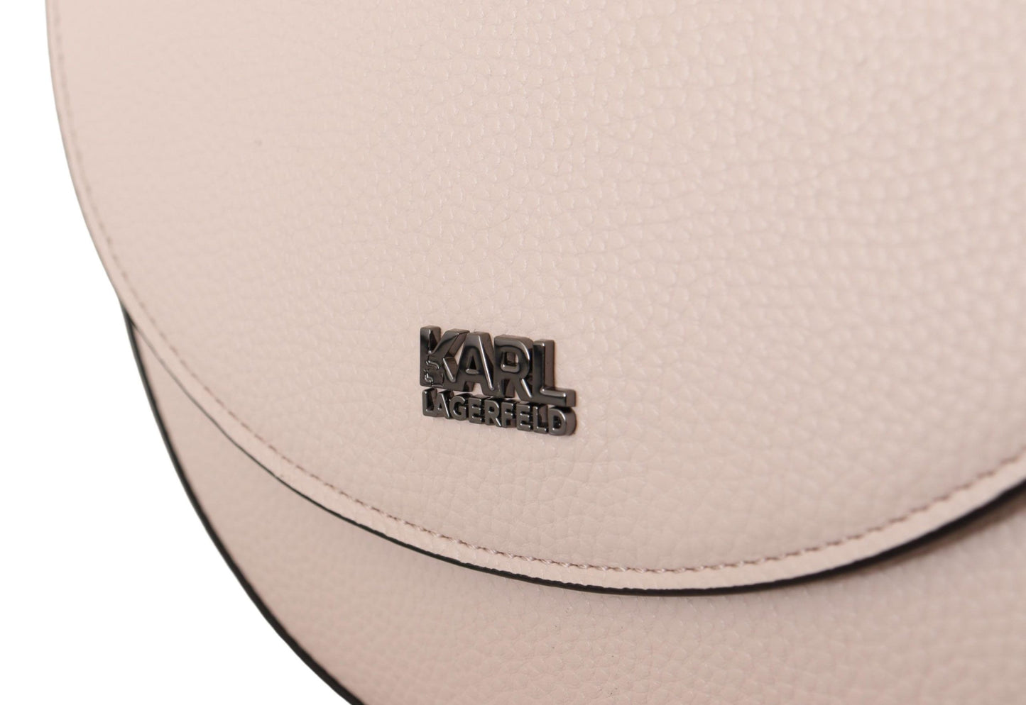 Karl Lagerfeld Elegant Mauve Light Pink Leather Shoulder Bag - KALAJ