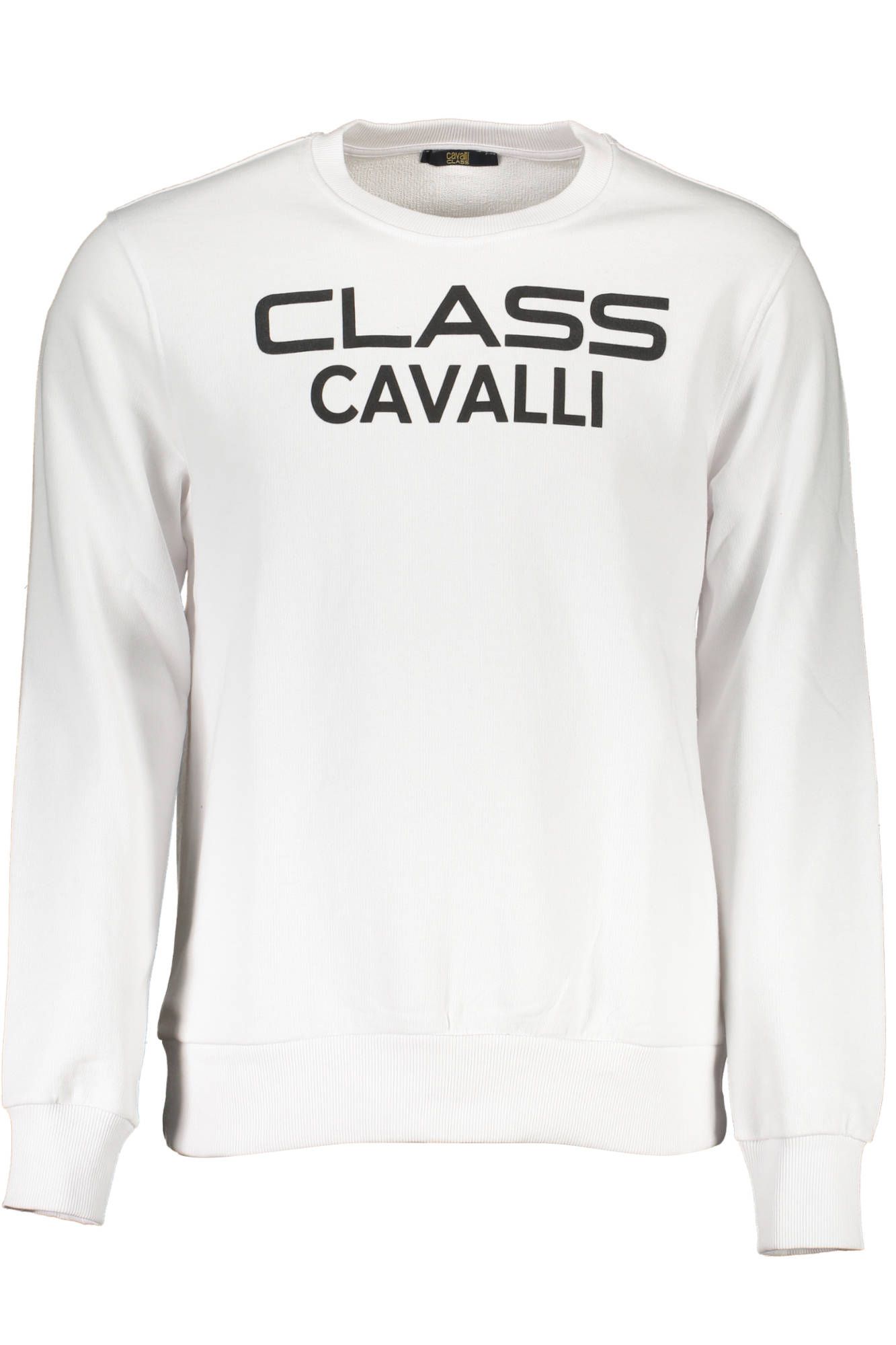 Cavalli Class White Cotton Sweatshirt