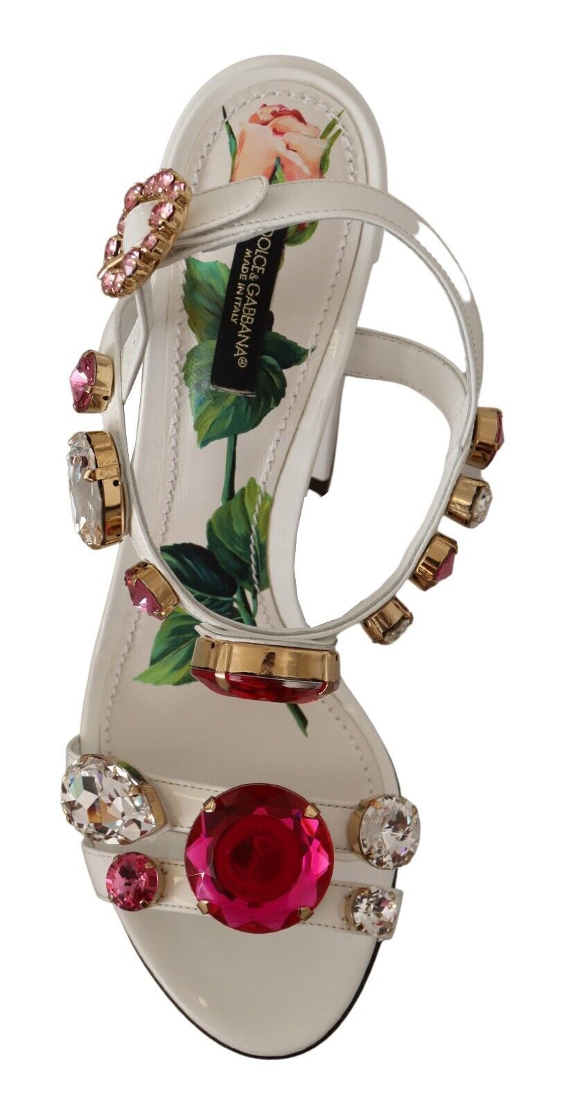 Dolce & Gabbana Keira Crystal-Embellished Ankle Strap Heels