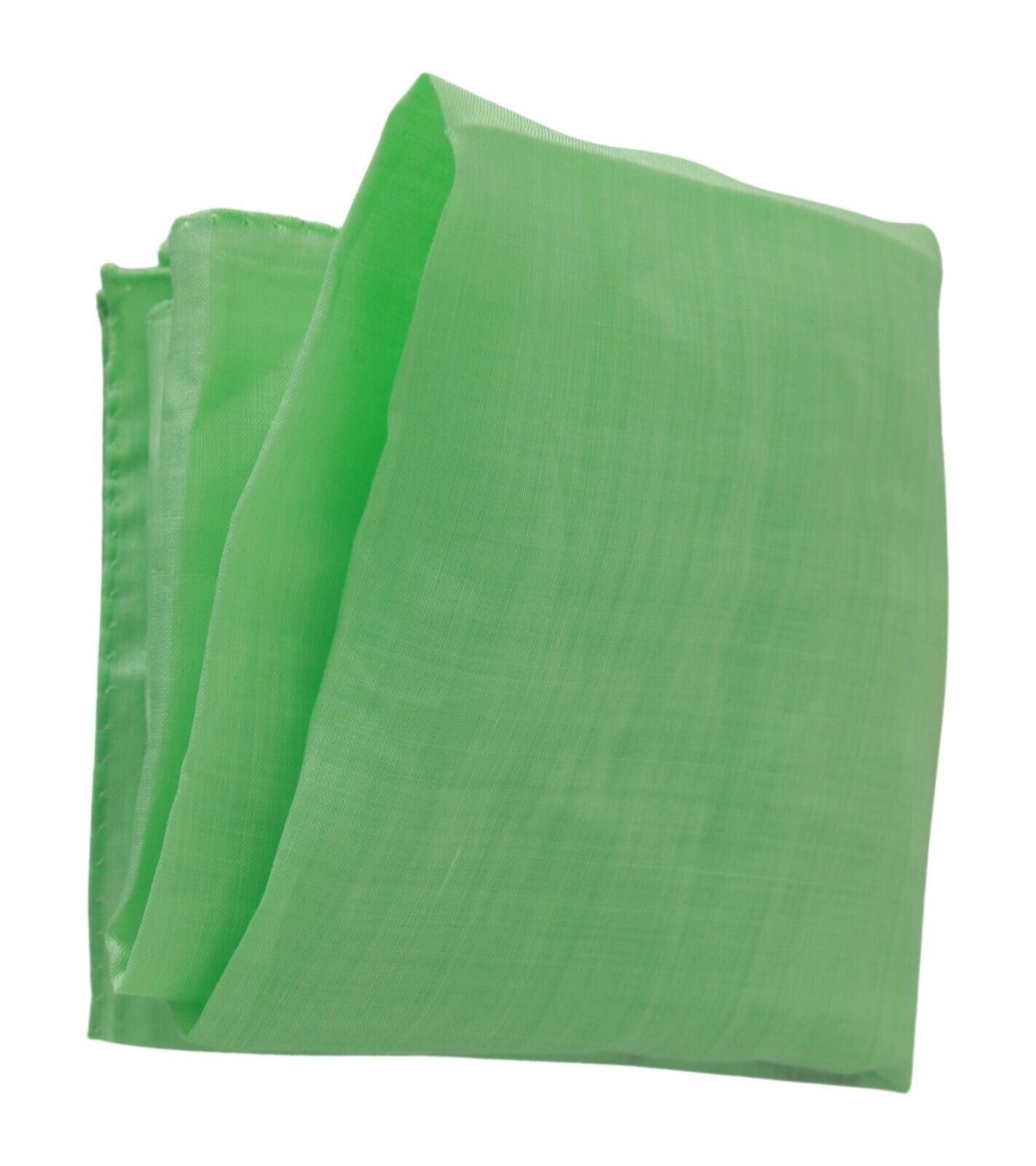 Versace Elegant Apple Green Linen Scarf - KALAJ