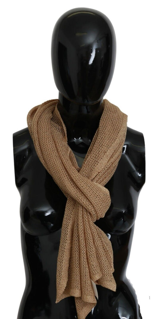 GF Ferre Elegant Men's Brown Neck Wrap Shawl Scarf - KALAJ