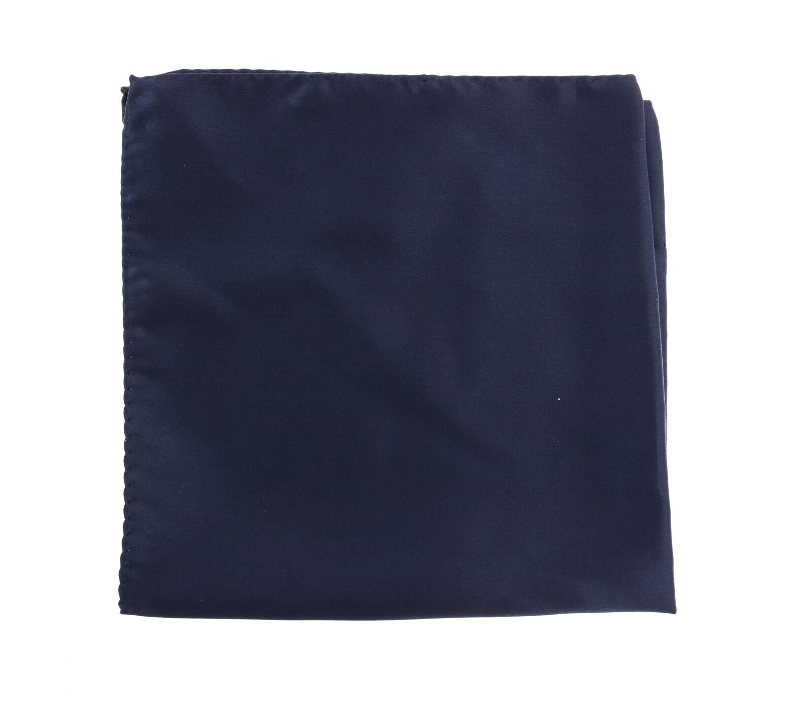 Dolce & Gabbana Elegant Silk Pocket Square in Lustrous Blue - KALAJ