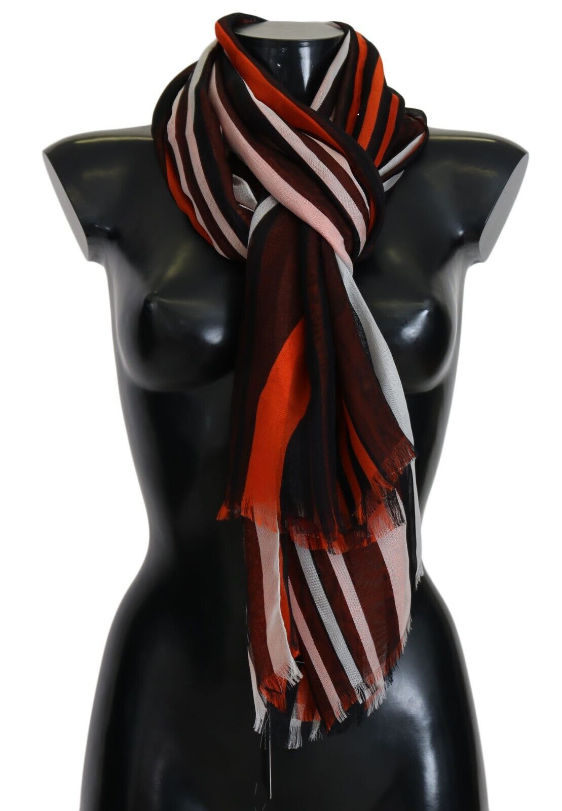 Dolce & Gabbana Elegant Multicolor Silk Fringed Scarf - KALAJ