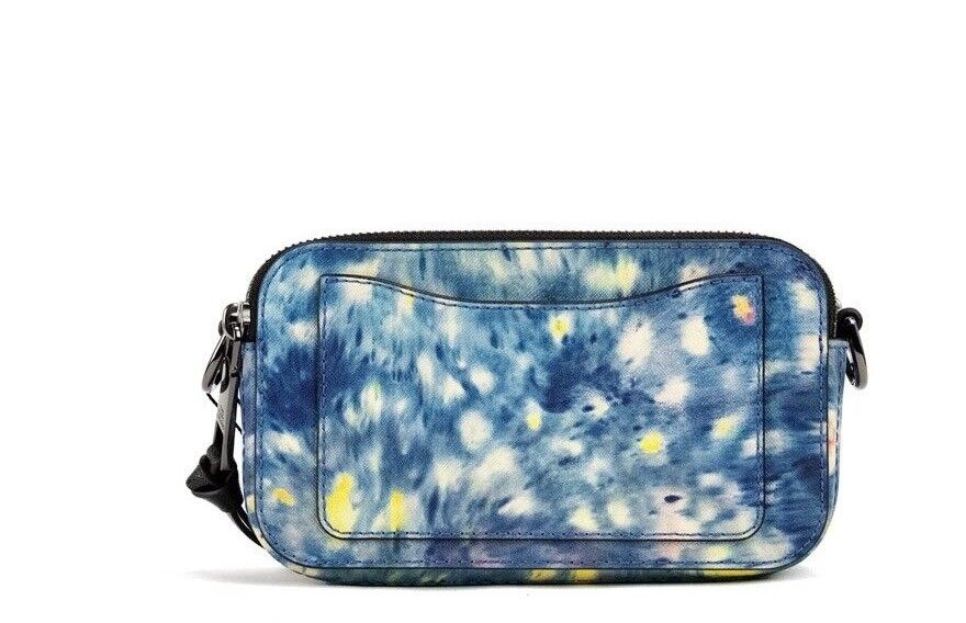 Marc Jacobs The Snapshot bag Watercolor Blue Printed Leather Shoulder Bag Purse - KALAJ