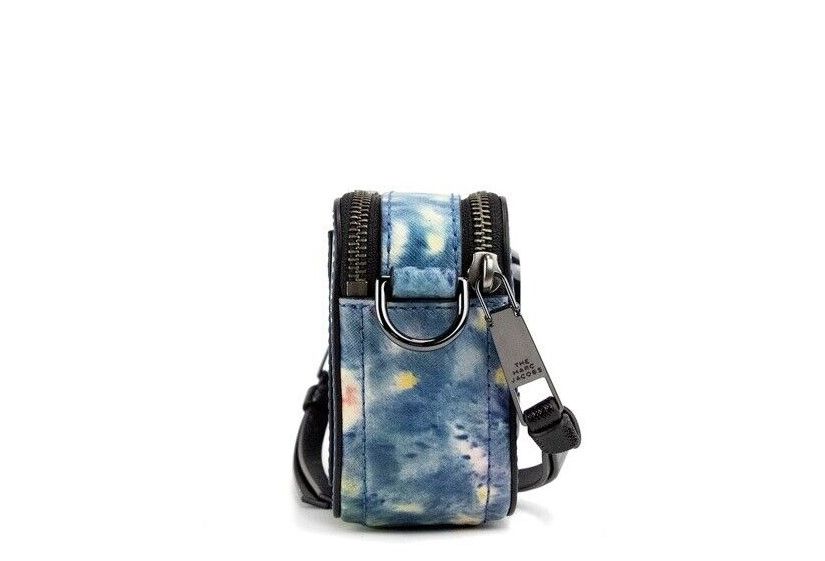 Marc Jacobs The Snapshot bag Watercolor Blue Printed Leather Shoulder Bag Purse - KALAJ