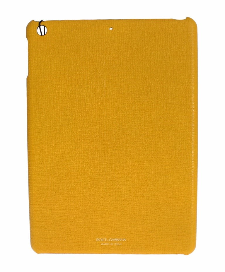 Dolce & Gabbana Chic Yellow Leather Tablet Case - KALAJ