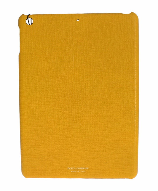 Dolce & Gabbana Chic Yellow Leather Tablet Case - KALAJ