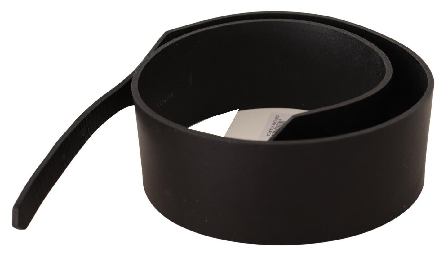 Costume National Chic Leather Fashion Belt with Silver-Tone Buckle - KALAJ