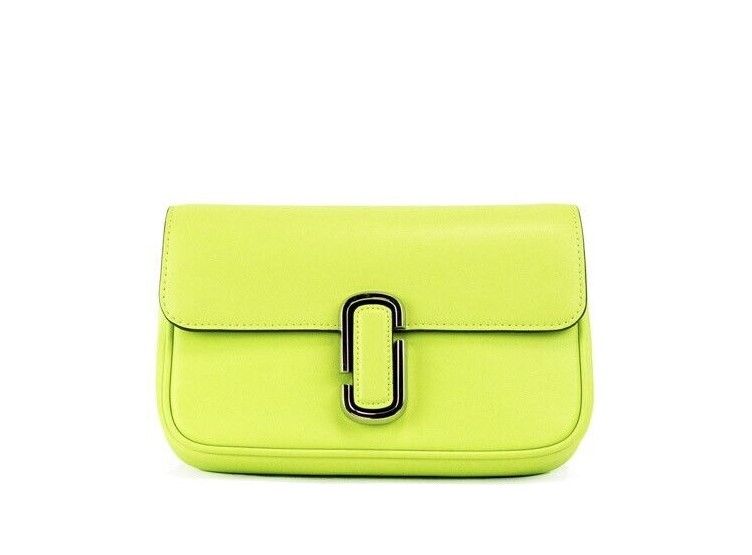 Marc Jacobs The J Marc Green Glow Smooth Leather Shoulder Crossbody Handbag - KALAJ