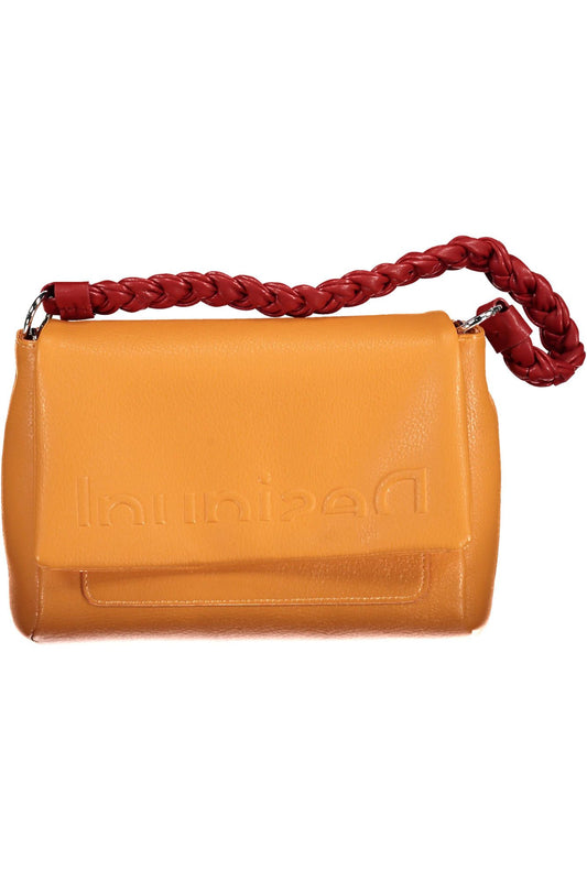 Desigual Chic Orange Shoulder Bag with Contrasting Details - KALAJ